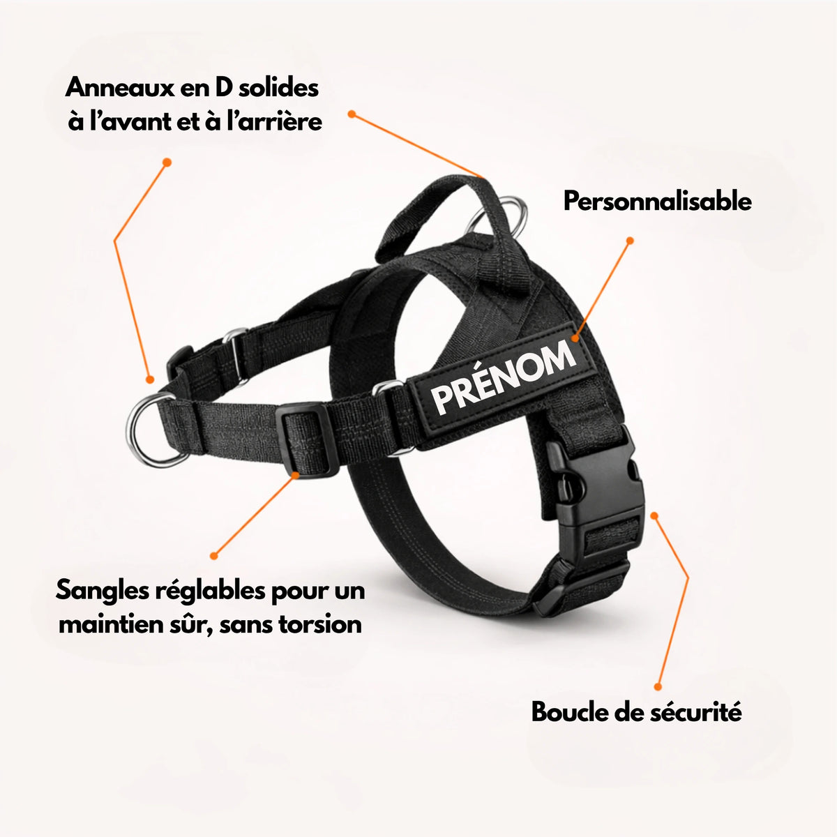 Harnais anti-traction pour chien Selorie